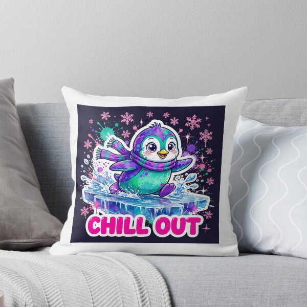 Item preview, Chill Out Funny Colorful Penguin Sticker designed and sold by MojoHill.