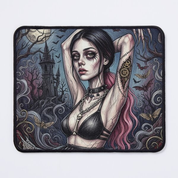 Item preview, Gothic Horror vampire woman illustration art designed and sold by Vintage Designs +.