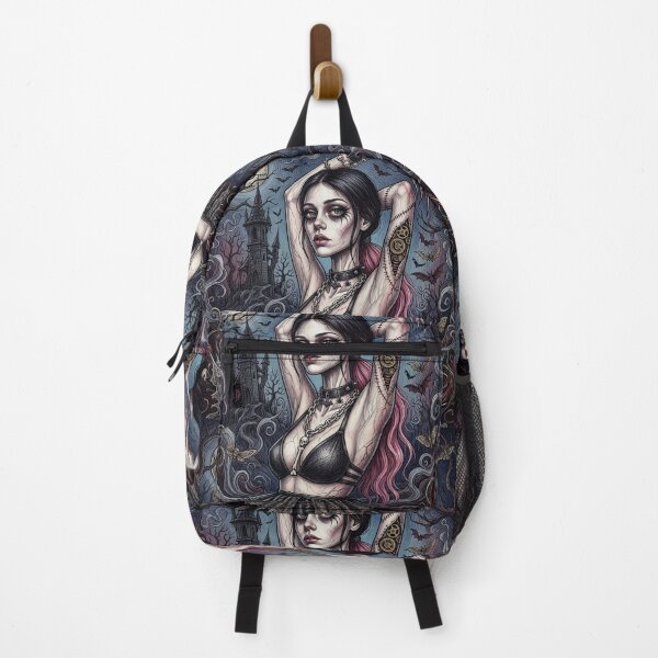 Item preview, Gothic Horror vampire woman illustration art designed and sold by Vintage Designs +.