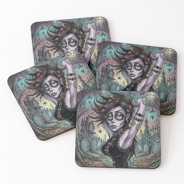 Item preview,  Gothic Horror vampire woman illustration art designed and sold by Vintage Designs +.