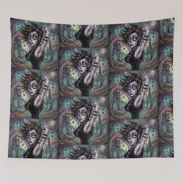 Item preview,  Gothic Horror vampire woman illustration art designed and sold by Vintage Designs +.