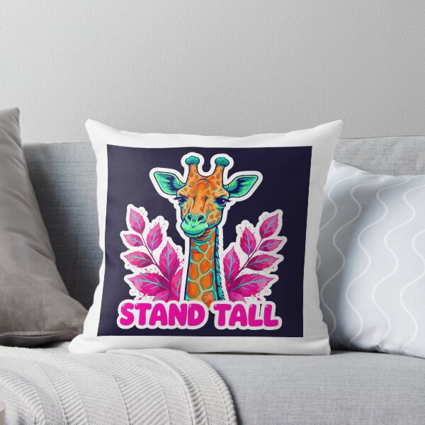 Item preview, Stand Tall Funny Colorful Giraffe Sticker designed and sold by MojoHill.