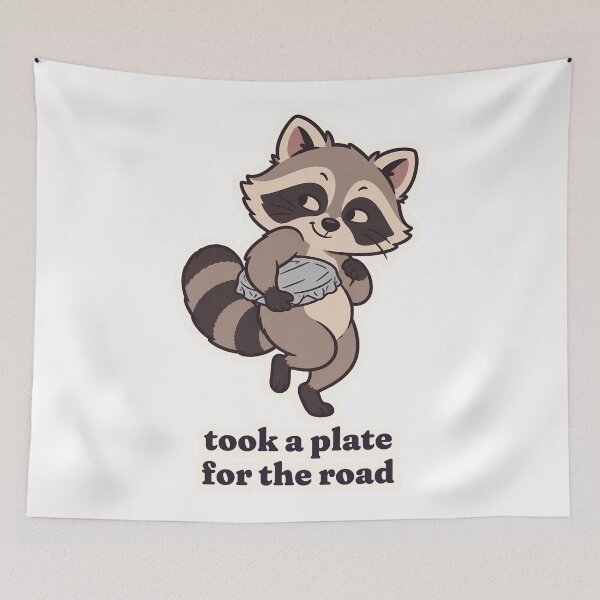 Item preview, Sneaky Raccoon Took a Plate Thanksgiving Leftovers designed and sold by OuqCreations.
