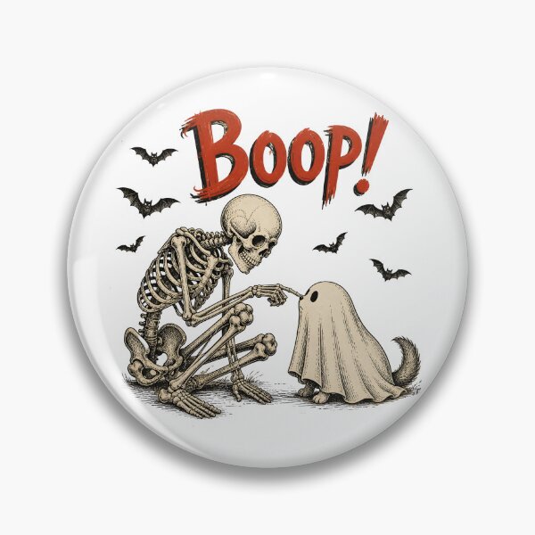 Item preview, Skeleton Dog Boop Halloween – Spooky Skeleton Dog Nose Boop designed and sold by elisarasada.