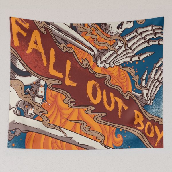 Item preview, Fall Out Boy Original Custom Vintage Music Poster Wall Art Tee Shirt Design designed and sold by Cool Robot Bro..