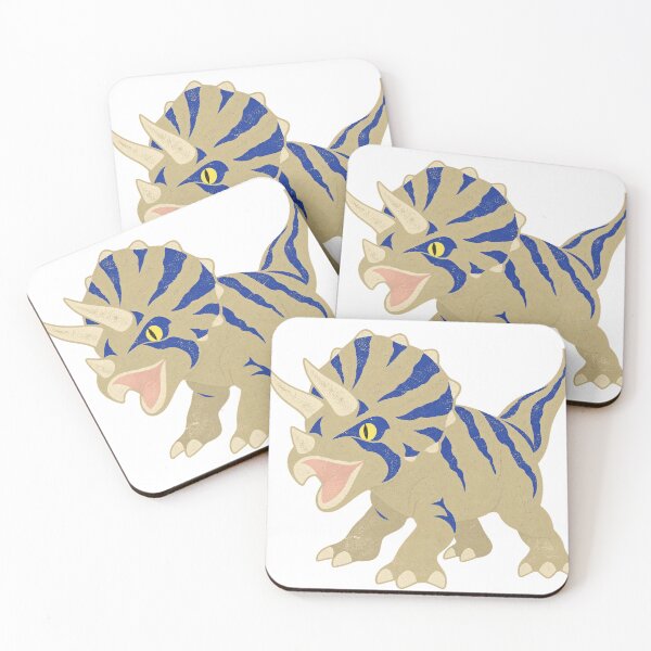 Item preview, Triceratops Dinosaur Dino Blue Striped Cute designed and sold by LongIslandDesgn.