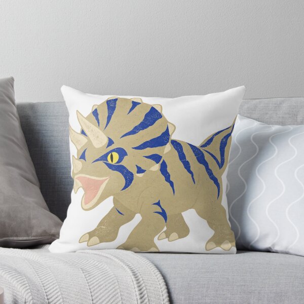 Item preview, Triceratops Dinosaur Dino Blue Striped Cute designed and sold by LongIslandDesgn.