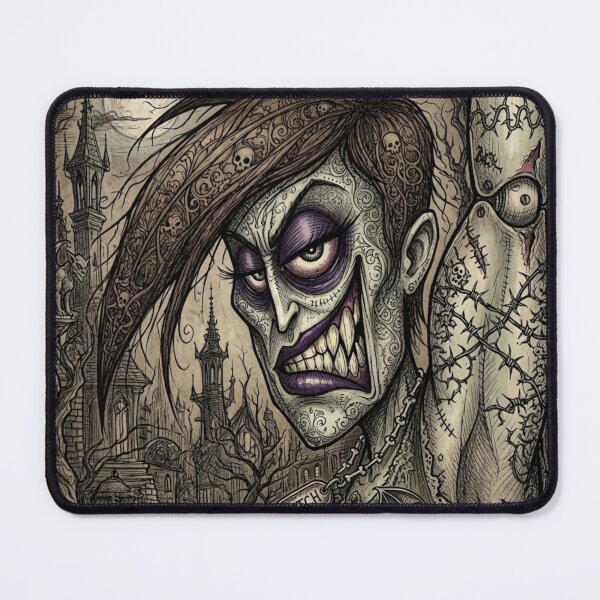 Item preview,  Gothic Horror vampire zombie undead woman illustration art designed and sold by Vintage Designs +.