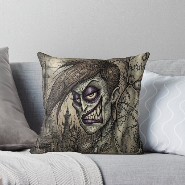 Item preview,  Gothic Horror vampire zombie undead woman illustration art designed and sold by Vintage Designs +.