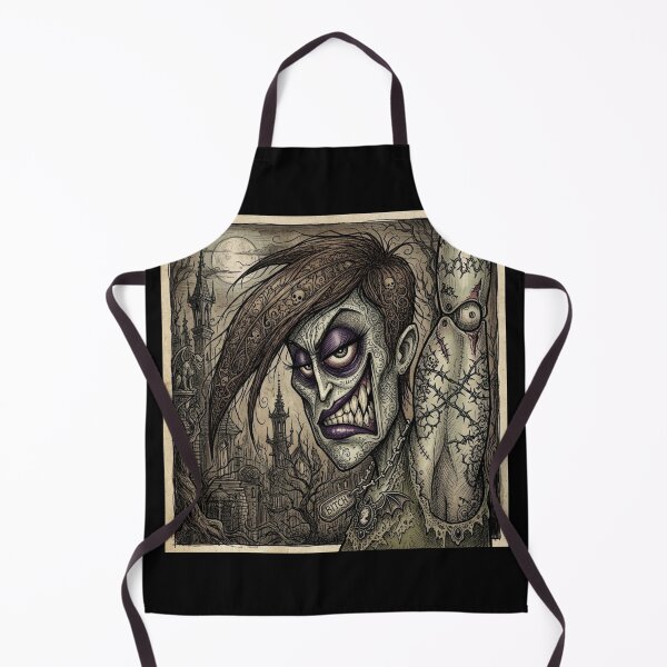 Artikelvorschau, Illustration einer gotischen Horror-Vampir-Zombie-Untoten-Frau entworfen und verkauft von Vintage Designs +.