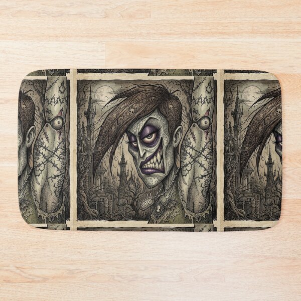 Item preview,  Gothic Horror vampire zombie undead woman illustration art designed and sold by Vintage Designs +.