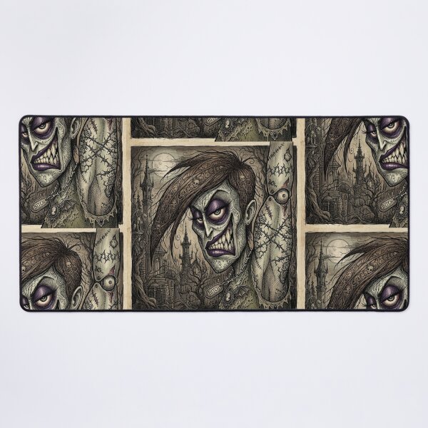 Item preview,  Gothic Horror vampire zombie undead woman illustration art designed and sold by Vintage Designs +.