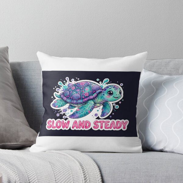 Item preview, Slow And Steady Funny Colorful Turtle Sticker designed and sold by MojoHill.