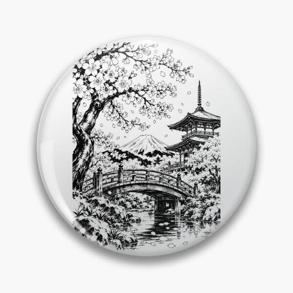 Item preview, Japanese Sakura Bridge Beneath Mount Fuji designed and sold by bapupa.