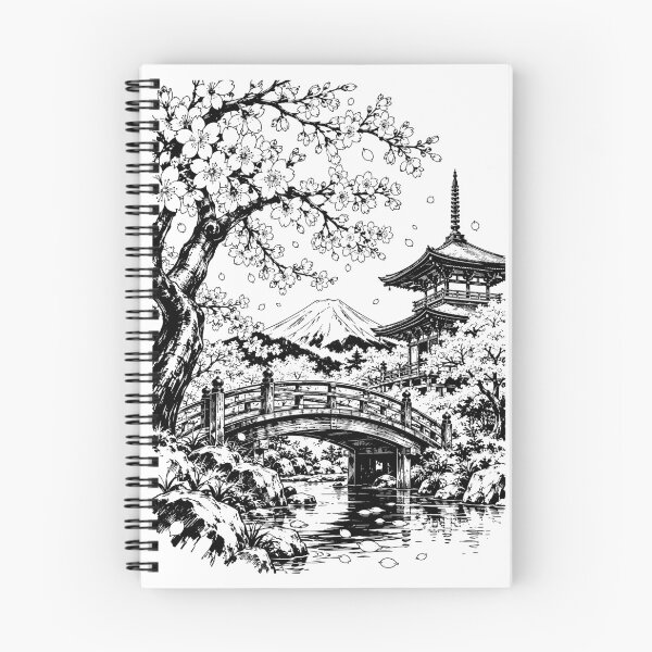 Item preview, Japanese Sakura Bridge Beneath Mount Fuji designed and sold by bapupa.