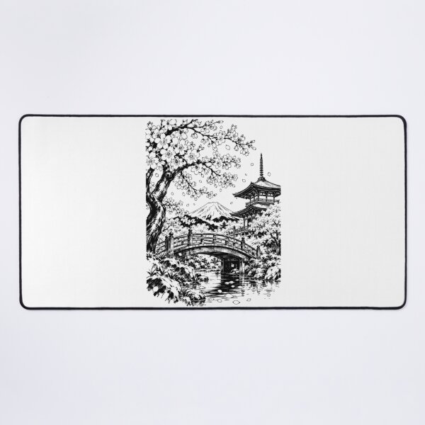 Item preview, Japanese Sakura Bridge Beneath Mount Fuji designed and sold by bapupa.