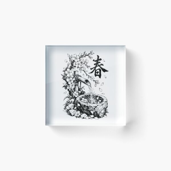 Item preview, Spring Sakura Water Basin Sumi-e designed and sold by bapupa.