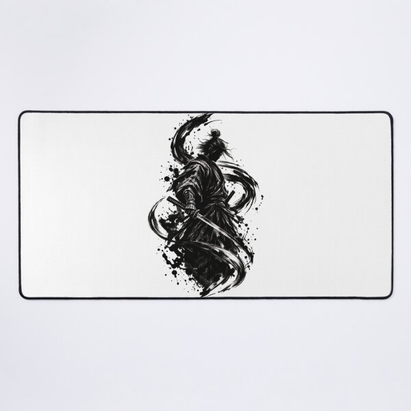 Item preview, Samurai Warrior in Black Ink Splatter Art designed and sold by InterStore78.