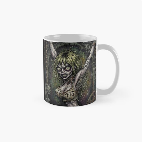 Item preview, Gothic Horror vampire zombie undead woman with evil sentient armpit hairs illustration art designed and sold by Vintage Designs +.