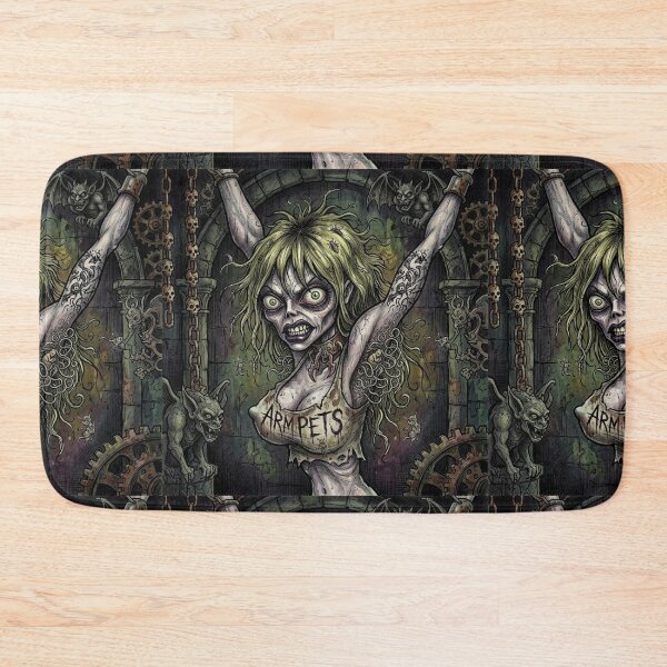 Item preview, Gothic Horror vampire zombie undead woman with evil sentient armpit hairs illustration art designed and sold by Vintage Designs +.