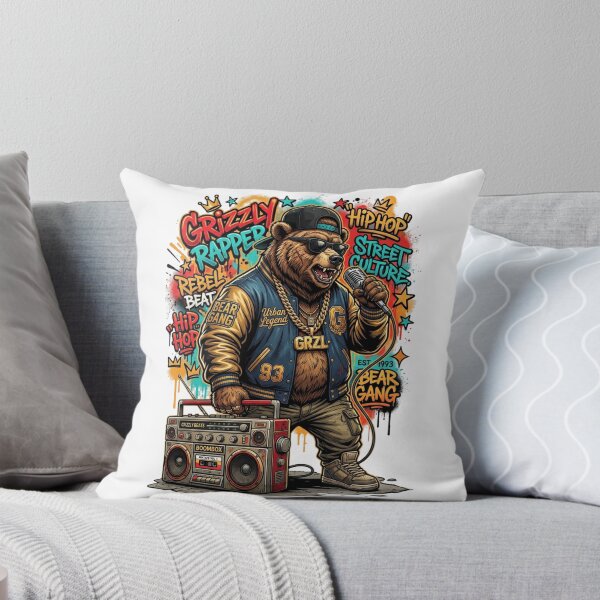 Item preview, Grizzly Rapper Bear designed and sold by StickVerse by Owais.