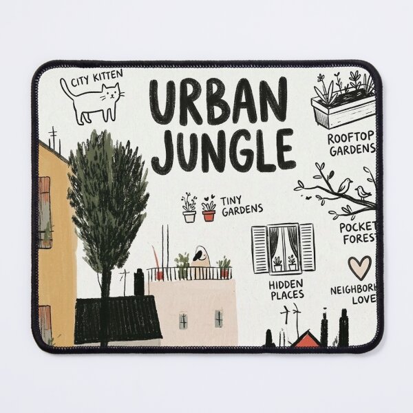 Item preview, City Kitten Plants a Rooftop Plot and Leaves Everyone Hanging in the Pocket Forest designed and sold by Print Fiction.