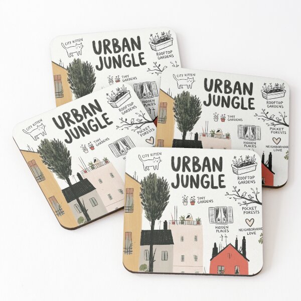 Item preview, City Kitten Plants a Rooftop Plot and Leaves Everyone Hanging in the Pocket Forest designed and sold by Print Fiction.