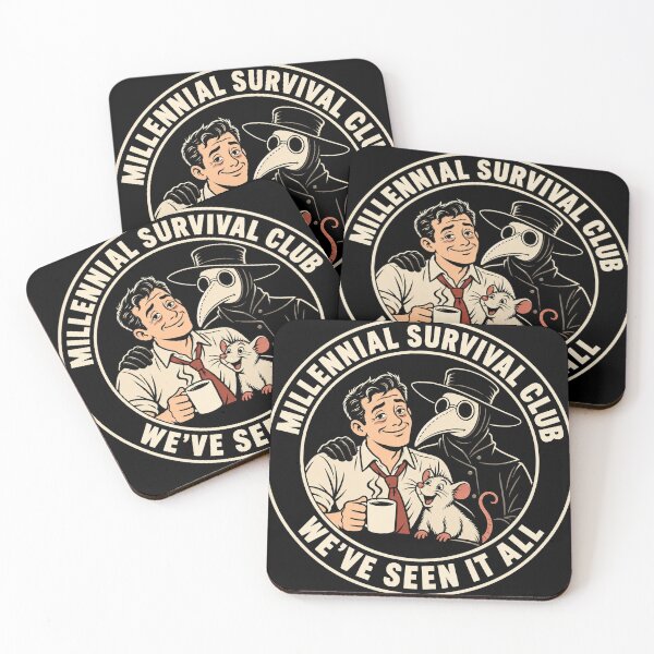 Item preview, Plague doctor and Millennial survival club designed and sold by Olena Du.