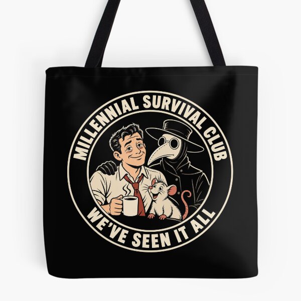 Item preview, Plague doctor and Millennial survival club designed and sold by Olena Du.