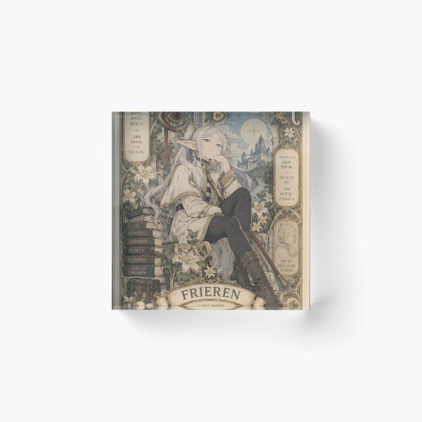 Item preview, White-Haired Mage Ornate Poster | Elegant Fantasy Anime Art designed and sold by OrionInkVault.