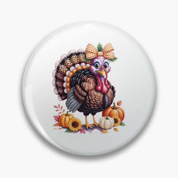 Item preview, Cute Thanksgiving Turkey Leopard Bow – Fall Pumpkin Harvest Art designed and sold by jkrphoto.