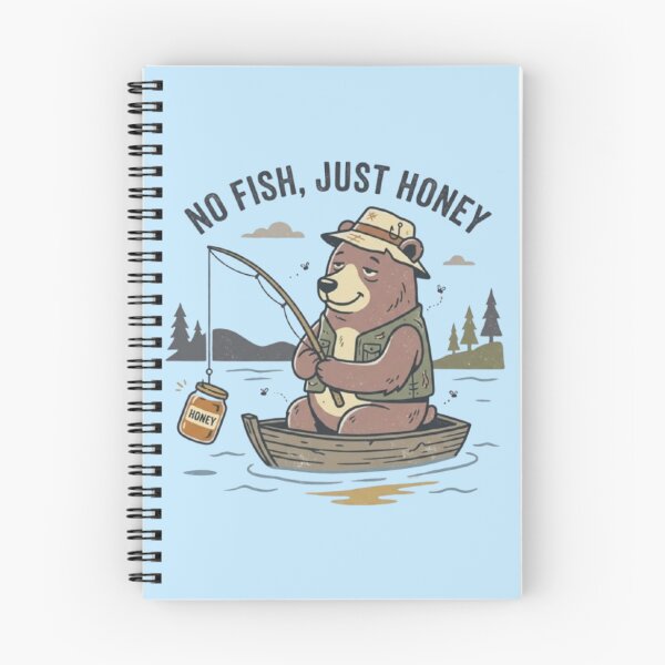 Item preview, No Fish Just Honey | Funny Bear Fishing Illustration designed and sold by Dogandesighn.