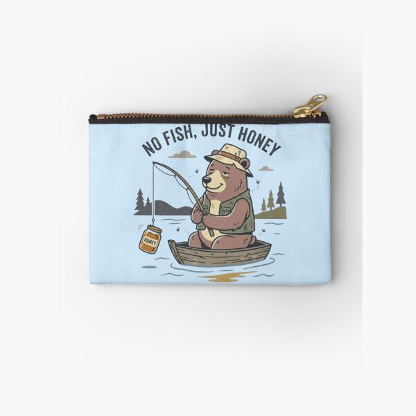 Item preview, No Fish Just Honey | Funny Bear Fishing Illustration designed and sold by Dogandesighn.