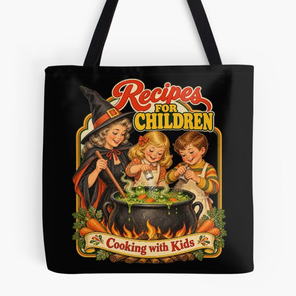 Item preview, Recipes For Children Cooking With Kids Retro Witch Artwork designed and sold by adiencarteras.