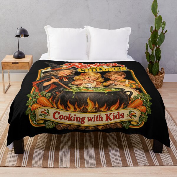Item preview, Recipes For Children Cooking With Kids Retro Witch Artwork designed and sold by adiencarteras.
