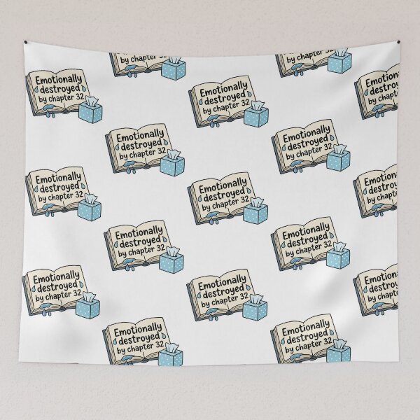 Item preview, Emotionally Destroyed By Chapter 32 Funny BookTok Romance Reader Tissue Box Humor designed and sold by raedattia.