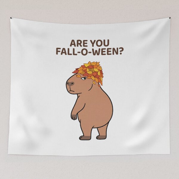 Item preview, Fall-O-Ween Capybara – Funny Autumn Halloween designed and sold by Sir Capy B.