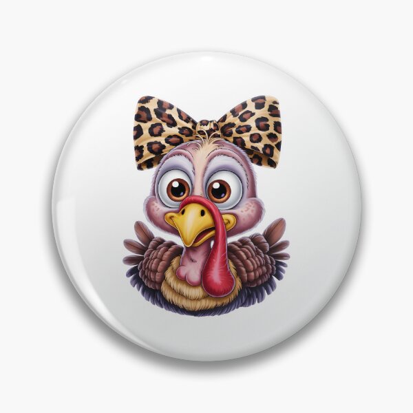 Item preview, Cute Thanksgiving Turkey Leopard Bow – Funny Fall Bird Art designed and sold by jkrphoto.