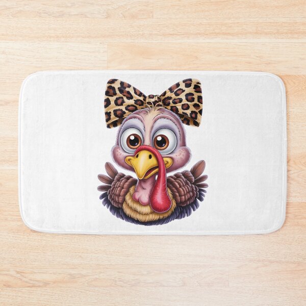Item preview, Cute Thanksgiving Turkey Leopard Bow – Funny Fall Bird Art designed and sold by jkrphoto.