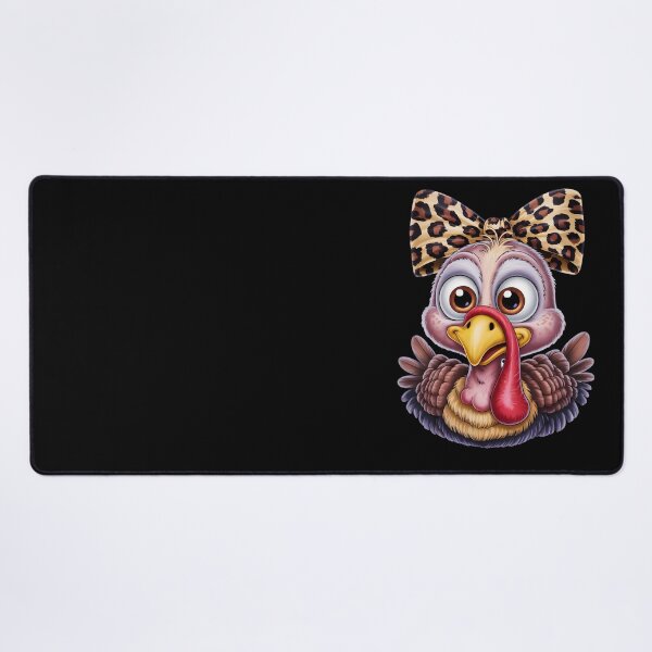 Item preview, Cute Thanksgiving Turkey Leopard Bow – Funny Fall Bird Art designed and sold by jkrphoto.