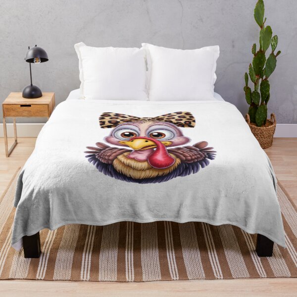 Item preview, Cute Thanksgiving Turkey Leopard Bow – Funny Fall Bird Art designed and sold by jkrphoto.