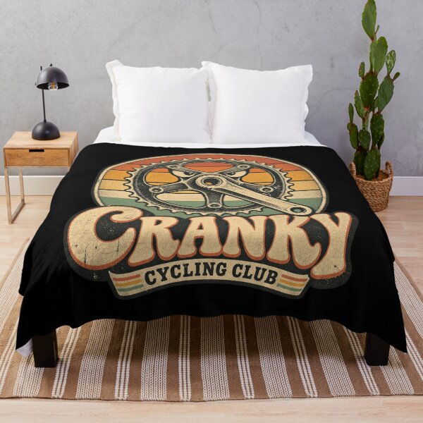 Artikelvorschau, Cranky Cycling Club Fahrradkurbelgarnitur Retro Sunset Rider entworfen und verkauft von Felinefinesse.