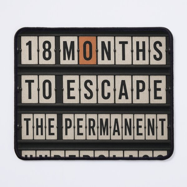 Item preview, 18 Months to Escape the Underclass - Split Flap Countdown designed and sold by The Freedom Forge.
