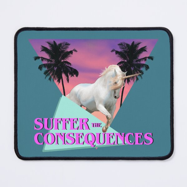 Item preview, Suffer the Consequences Vaporwave Unicorn designed and sold by missmelodyferal.