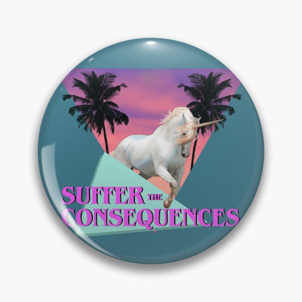 Item preview, Suffer the Consequences Vaporwave Unicorn designed and sold by missmelodyferal.