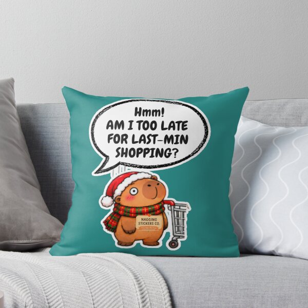 Item preview, AM I LATE FOR LAST-MIN SHOPPING?! 2026 BY NAGGINGSTICKERSCO. NAGGING CAPYBARA'S A VERY NAGGING CHRISTMAS! COLLECTION | GREEN Edition | No.01 designed and sold by LaMaisonOfMY.