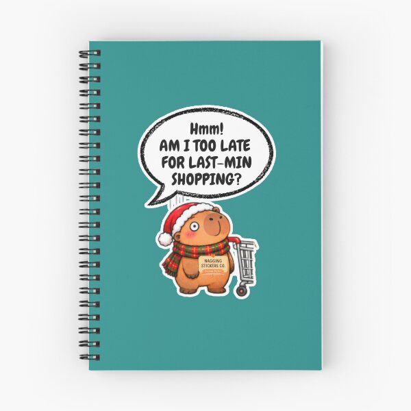 Item preview, AM I LATE FOR LAST-MIN SHOPPING?! 2026 BY NAGGINGSTICKERSCO. NAGGING CAPYBARA'S A VERY NAGGING CHRISTMAS! COLLECTION | GREEN Edition | No.01 designed and sold by LaMaisonOfMY.