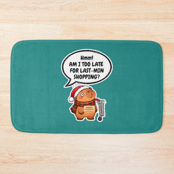 Item preview, AM I LATE FOR LAST-MIN SHOPPING?! 2026 BY NAGGINGSTICKERSCO. NAGGING CAPYBARA'S A VERY NAGGING CHRISTMAS! COLLECTION | GREEN Edition | No.01 designed and sold by LaMaisonOfMY.