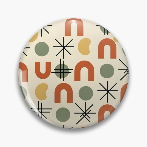 Item preview, Diseño abstracto geométrico de estilo retro de mediados de siglo en terracota y oliva. designed and sold by T9 Store.