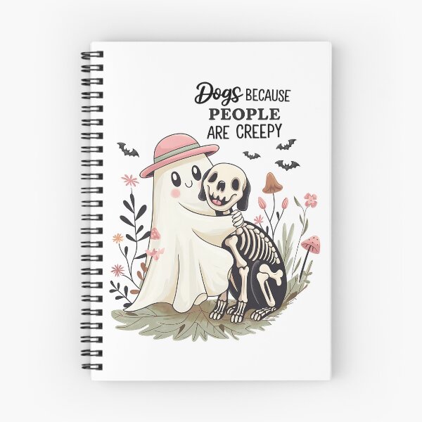 Item preview,  Dogs Because People Are Creepy – Skeleton Dog Halloween Ghost Garden designed and sold by elisarasada.